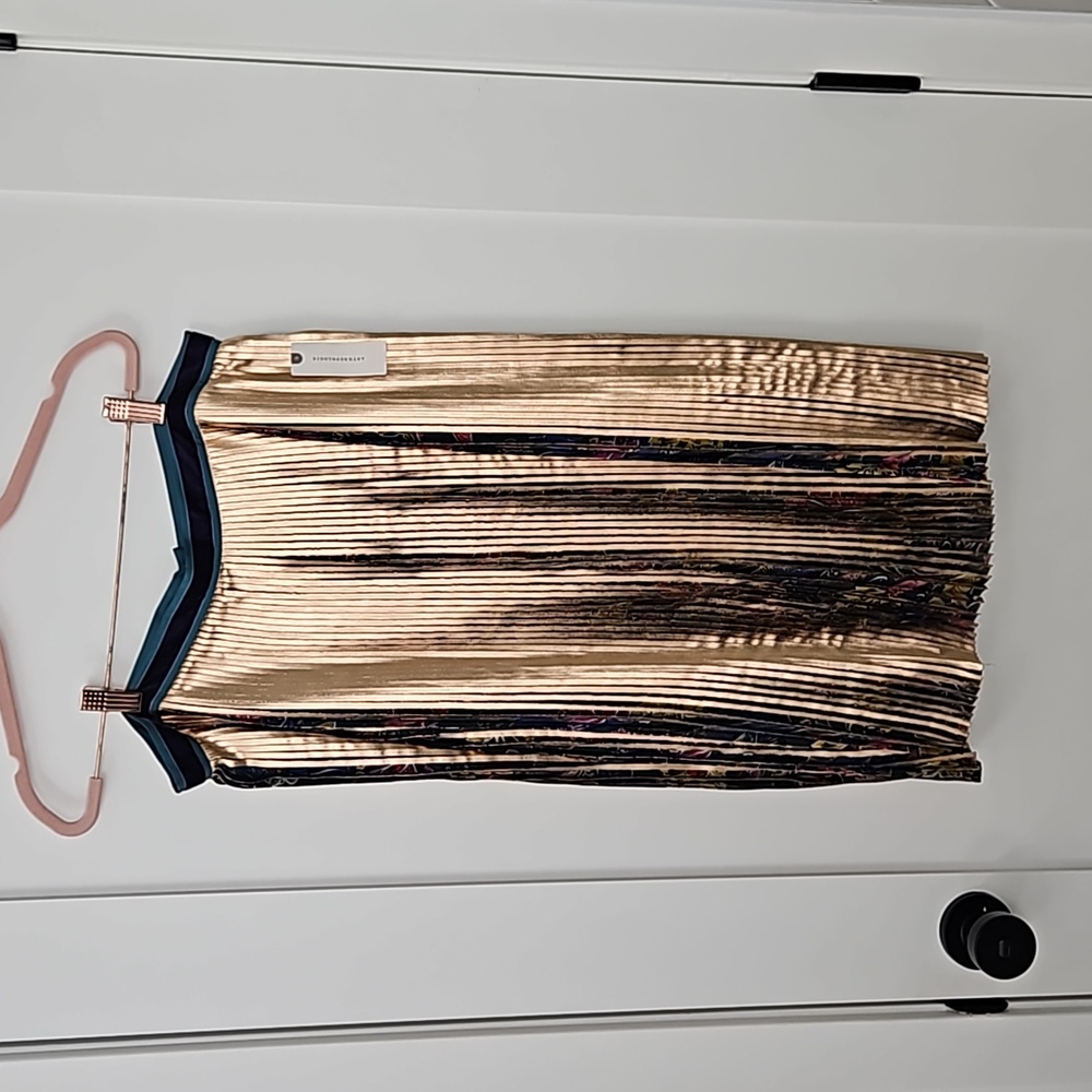 Anthropologie | Maeve | Metallic Circle Skirt | 14